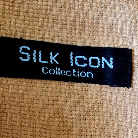 Silk Icon Collection Men’s 100% Silk Short Sleeve Button Shirt Size XL - Picture 2 of 9
